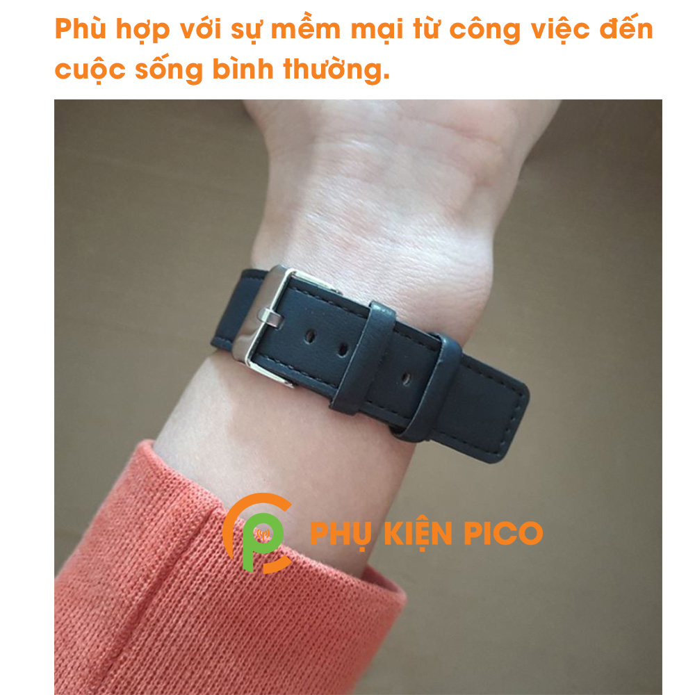 Dây da đồng hồ Samsung Gear S2 Classic / S2 R720 Smart Watch bản 20mm màu đen