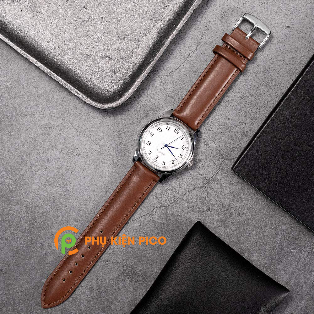 Dây da đồng hồ Samsung Watch Active 2 bản 40/44mm dây 20mm vân trơn