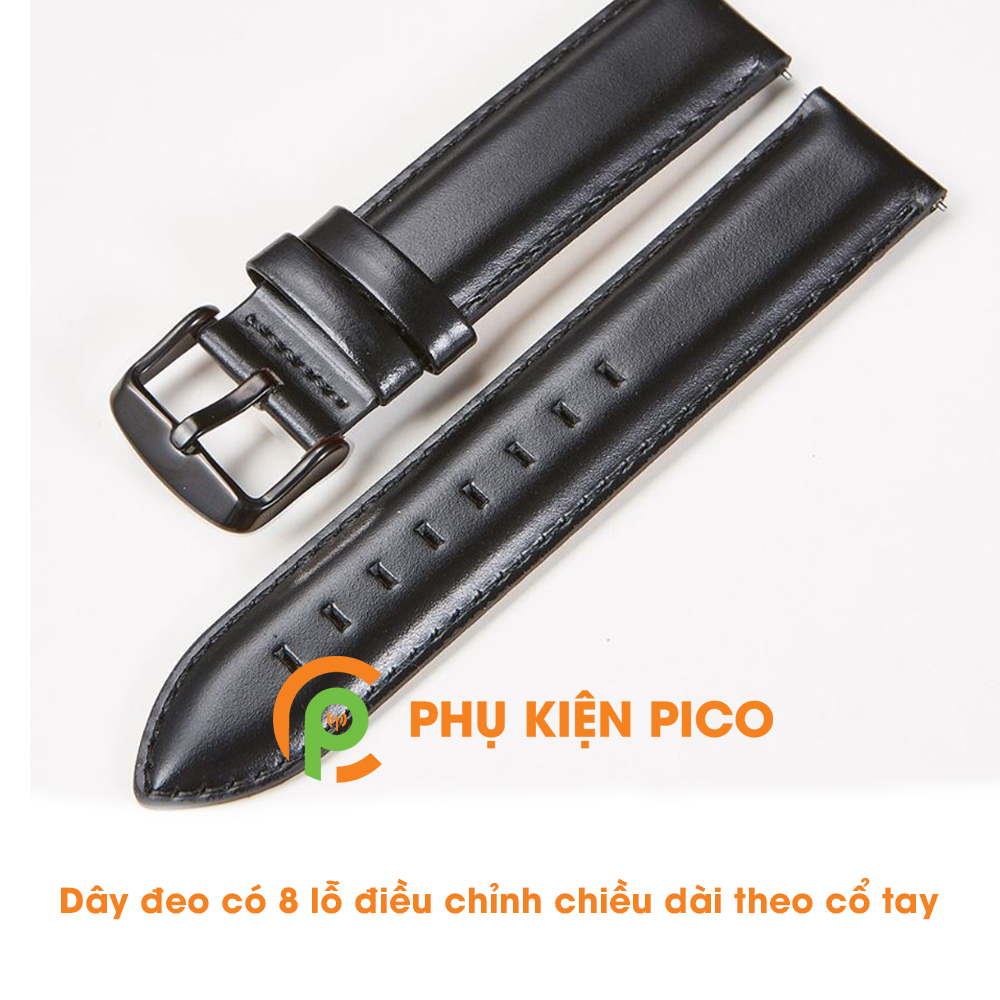 Dây da đồng hồ Samsung Watch Active 2 bản 40/44mm dây 20mm vân trơn