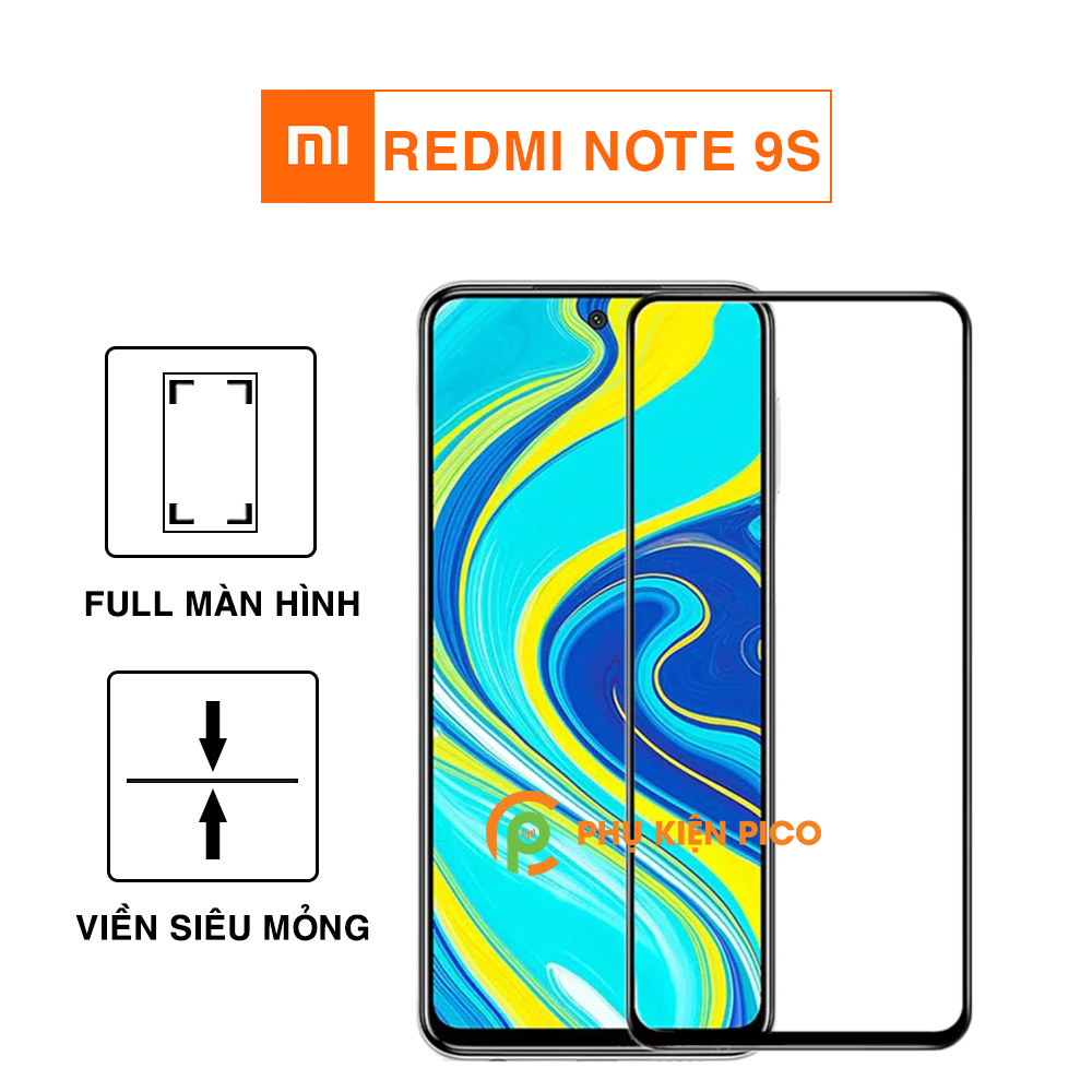 Kính cường lực Redmi Note 9s full màn hình viền đen siêu mỏng – Dán màn hình Xiaomi Redmi Note 9s