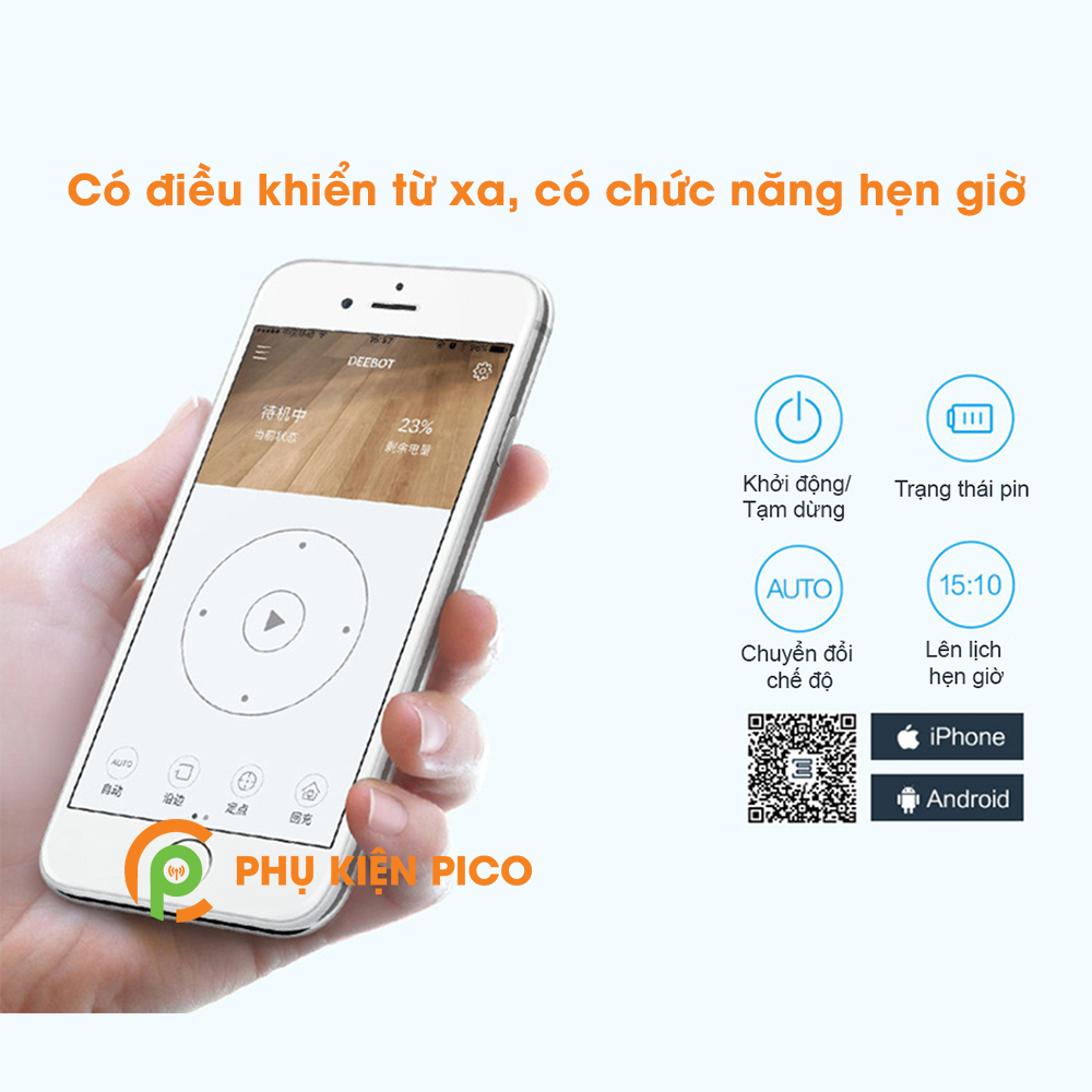 Robot hút bụi lau nhà thông minh ECOVACS MIRROR S - Hàng chính hãng
