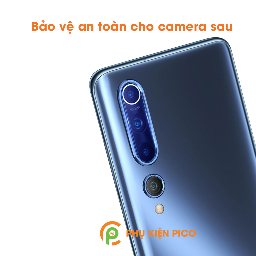 Vòng bảo vệ Xiaomi Mi 10 - Ốp viền camera Xiaomi Mi 10 kim loại màu xanh