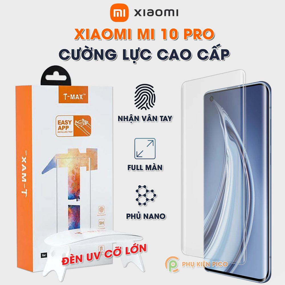 Kính cường lực Xiaomi Mi 10 Pro chính hãng T-Max full màn hình