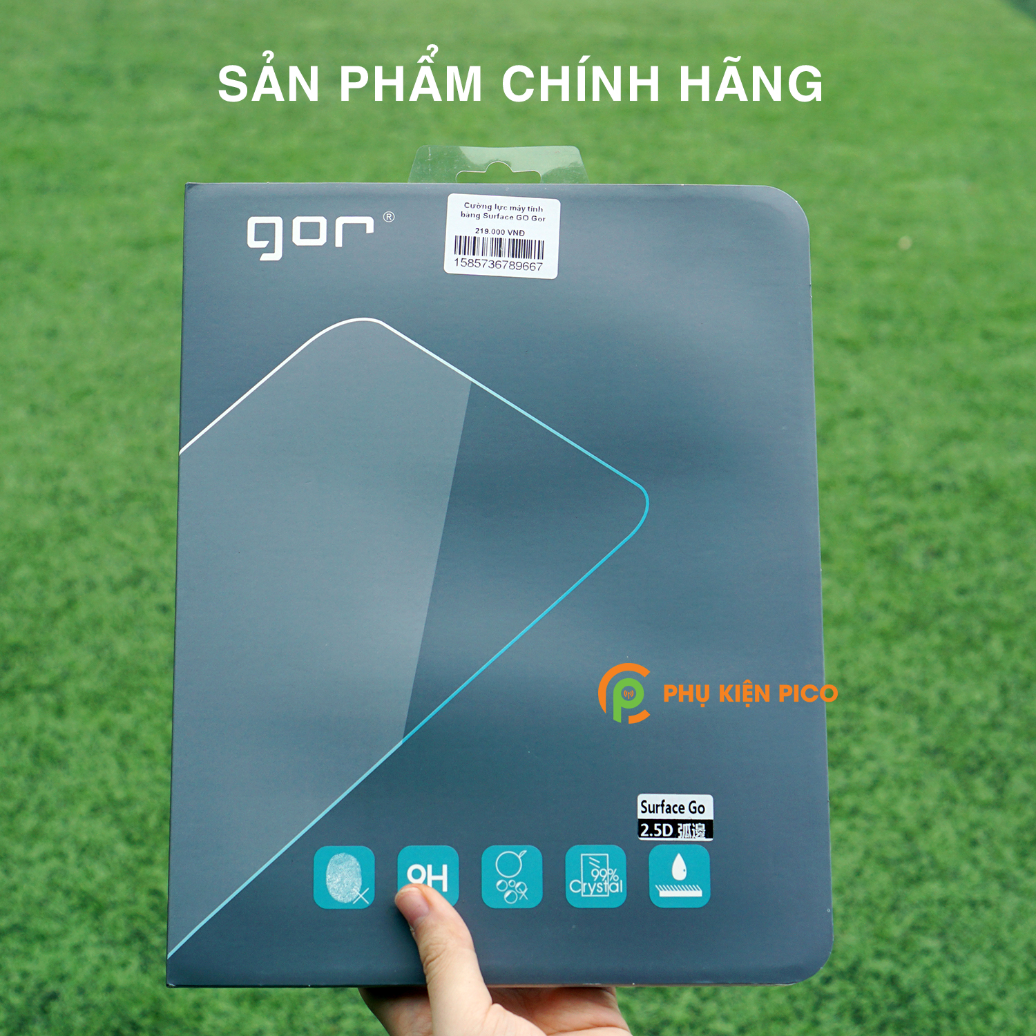 Cường lực Surface Go chính hãng Gor trong suốt full màn hình máy tính bảng