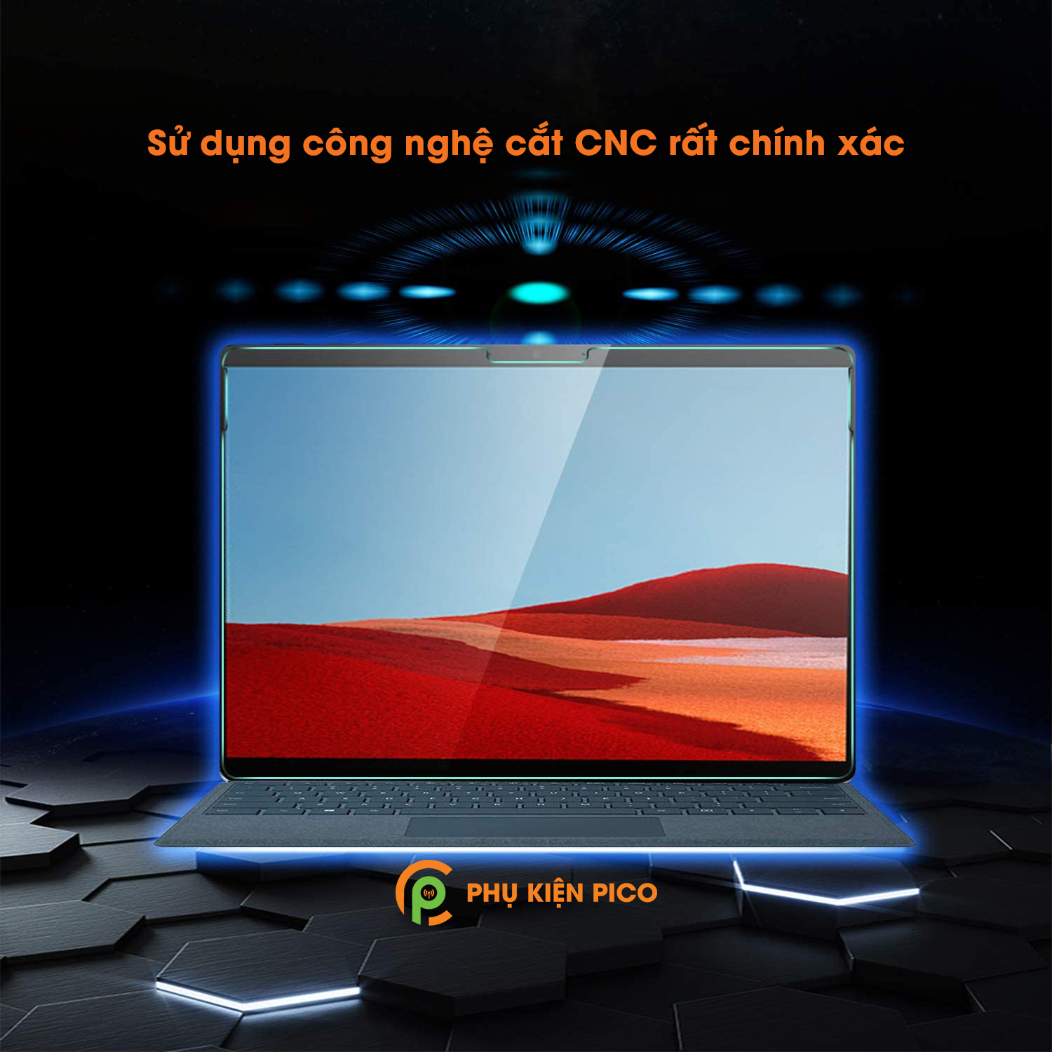 Cường lực Surface Go chính hãng Gor trong suốt full màn hình máy tính bảng