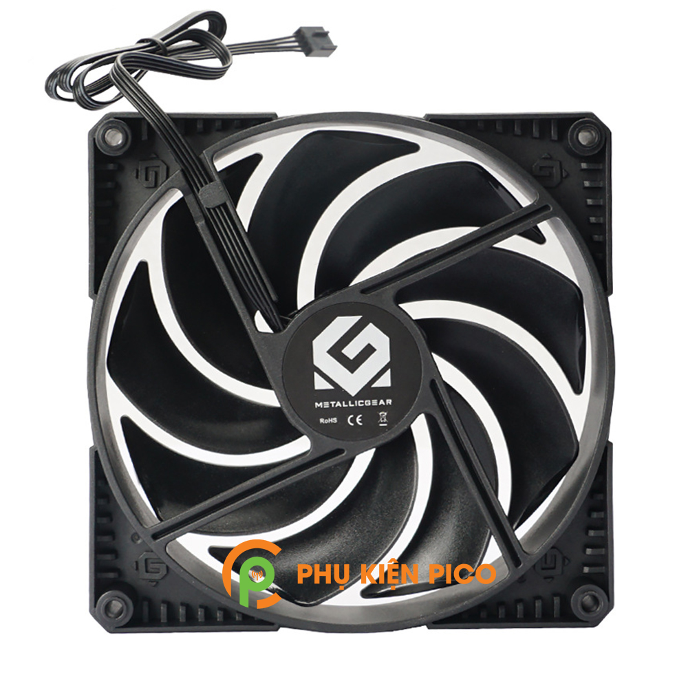 Quạt tản nhiệt case máy tính chính hãng PHANTEKS Metallic Gear Skiron Black 140mm 1500 RPM