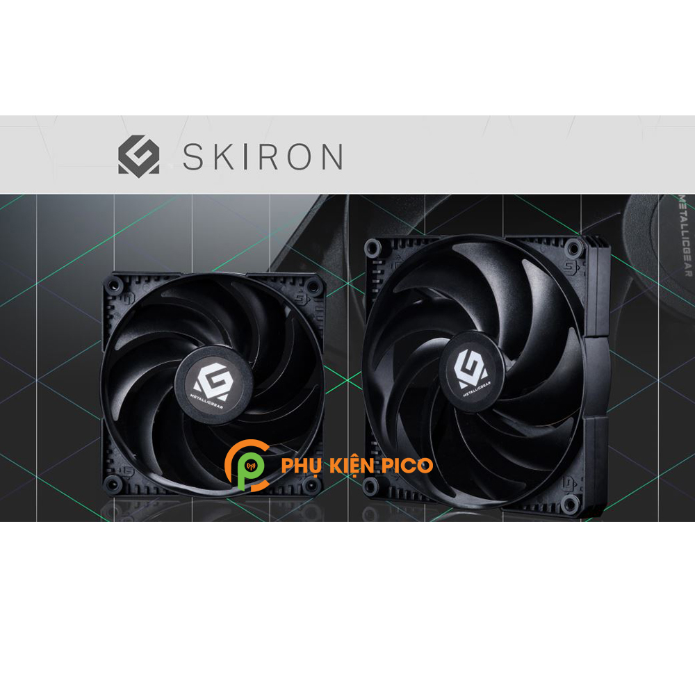 Quạt tản nhiệt case máy tính chính hãng PHANTEKS Metallic Gear Skiron Black 140mm 1500 RPM