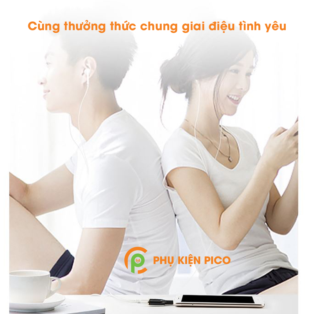 Đầu chia cổng âm thanh hình chữ U Jack cắm 3.5mm - Bộ chia chuyển đổi âm thanh