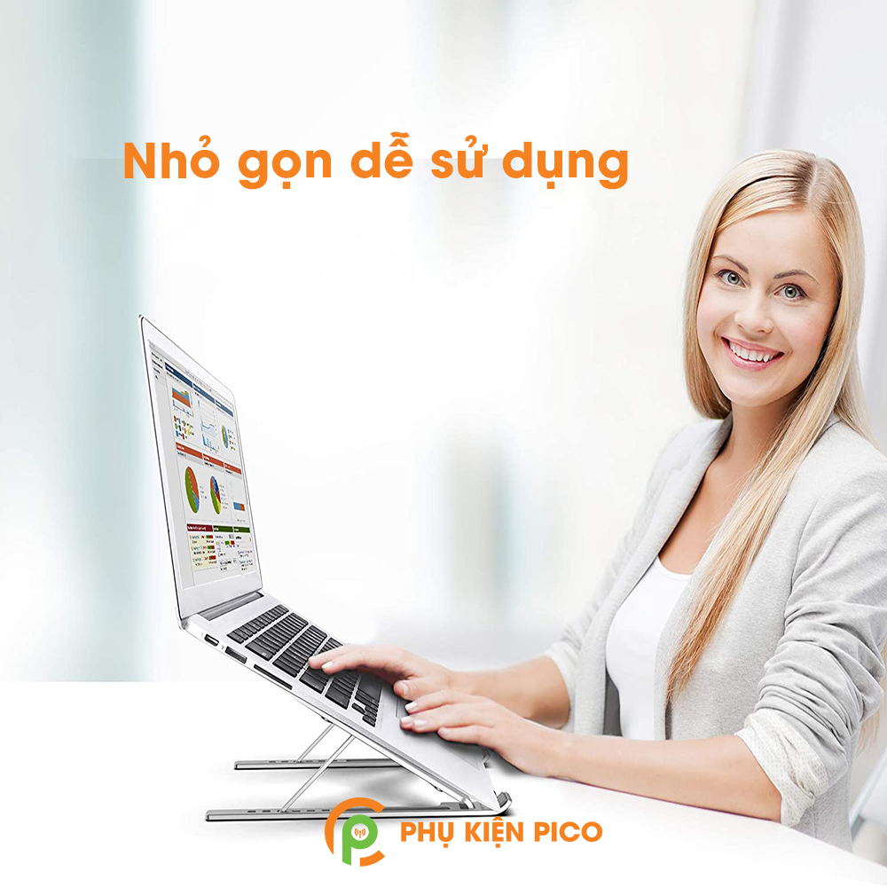 Đế tản nhiệt Laptop Macbook Ipad hợp kim nhôm chính hãng BONYRUY có thể gập gọn