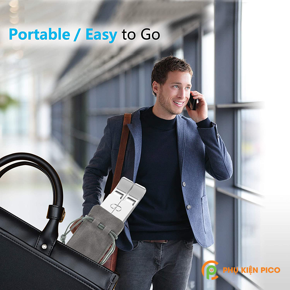 Đế tản nhiệt Laptop Macbook Ipad hợp kim nhôm chính hãng BONYRUY có thể gập gọn