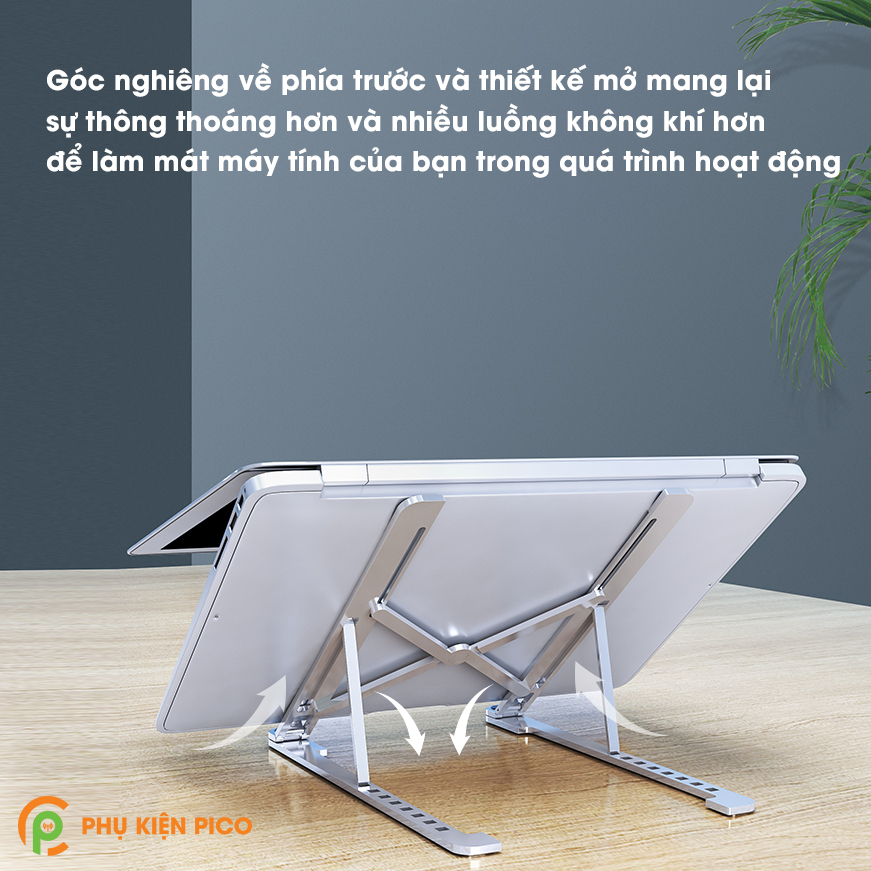 Đế tản nhiệt Laptop Macbook Ipad hợp kim nhôm chính hãng BONYRUY có thể gập gọn