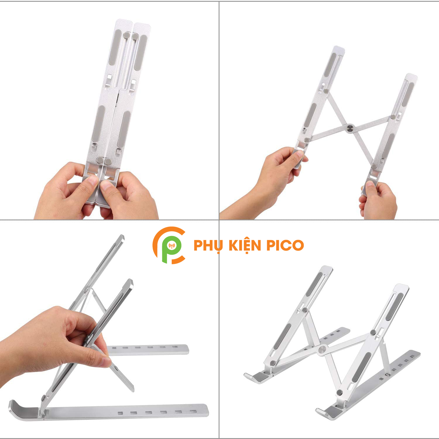 Đế tản nhiệt Laptop Macbook Ipad hợp kim nhôm chính hãng BONYRUY có thể gập gọn