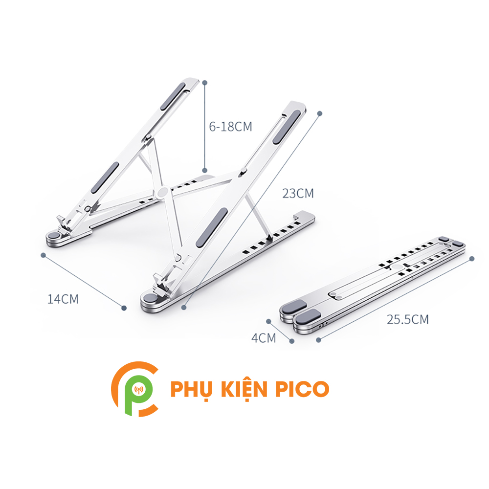Đế tản nhiệt Laptop Macbook Ipad hợp kim nhôm chính hãng BONYRUY có thể gập gọn