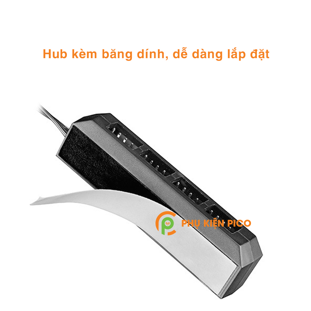 Fan Hub DeepCool FH-04 bộ chia quạt hỗ trợ 4 cổng cắm, điều tốc PWM hàng chính hãng