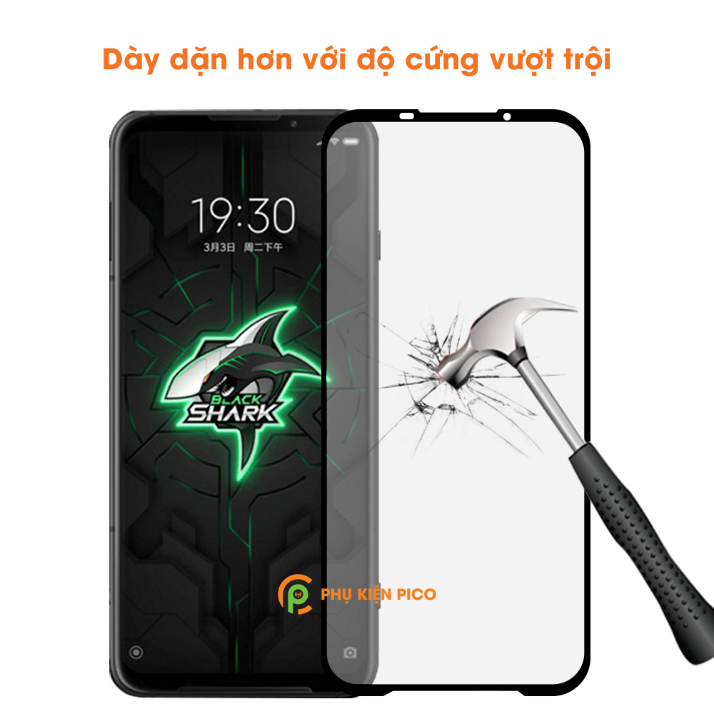 Kính cường lực Black Shark 3 chính hãng Monqiqi full viền siêu mỏng độ cứng 9H