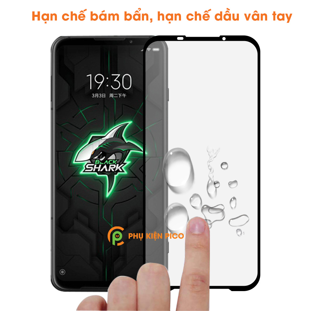 Kính cường lực Black Shark 3 chính hãng Monqiqi full viền siêu mỏng độ cứng 9H