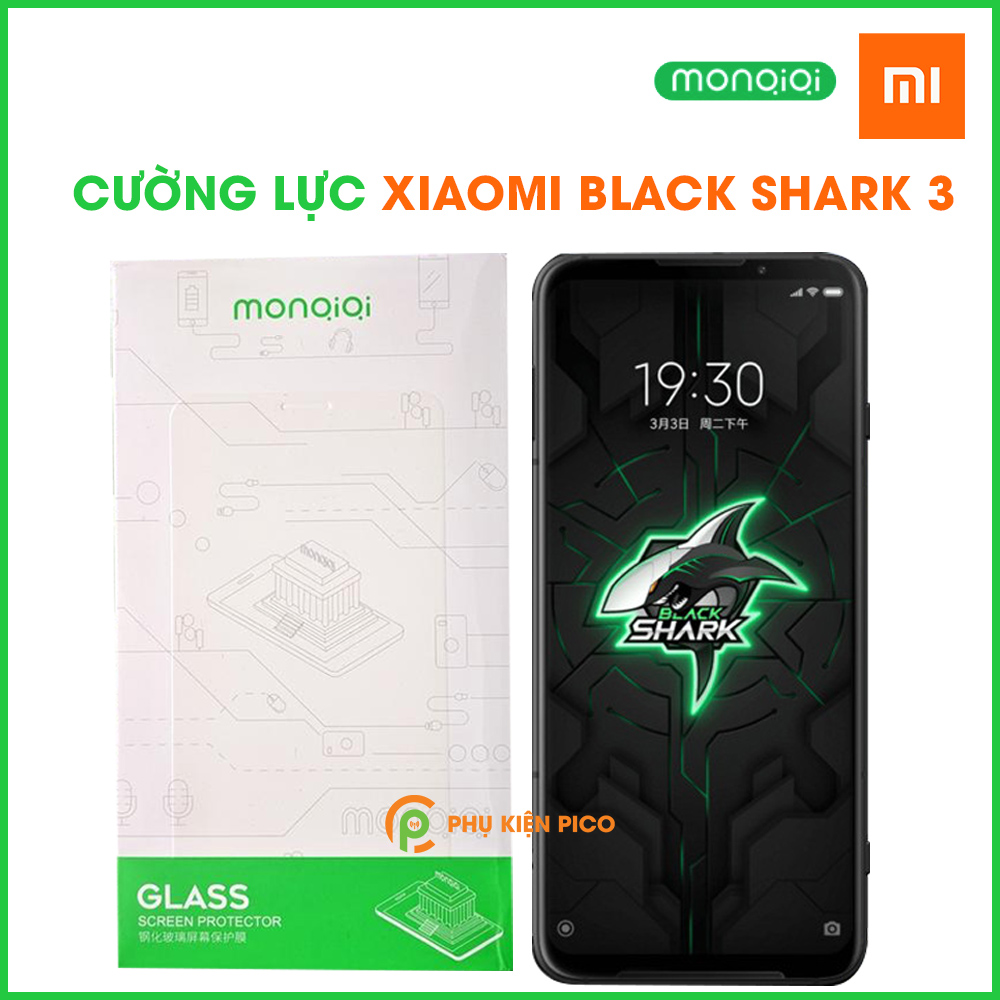 Kính cường lực Black Shark 3 chính hãng Monqiqi full viền siêu mỏng độ cứng 9H