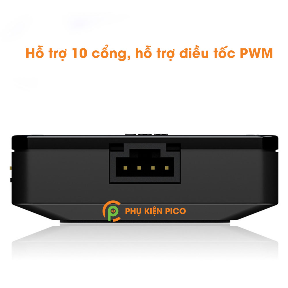 Bộ chia quạt Masterfan PWM Hub chính hãng Cooler Master 10 chân cắm 4 pin, hỗ trợ điều tốc, nguồn SATA