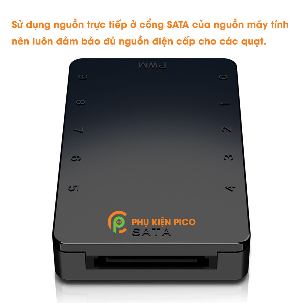 Bộ chia quạt Masterfan PWM Hub chính hãng Cooler Master 10 chân cắm 4 pin, hỗ trợ điều tốc, nguồn SATA