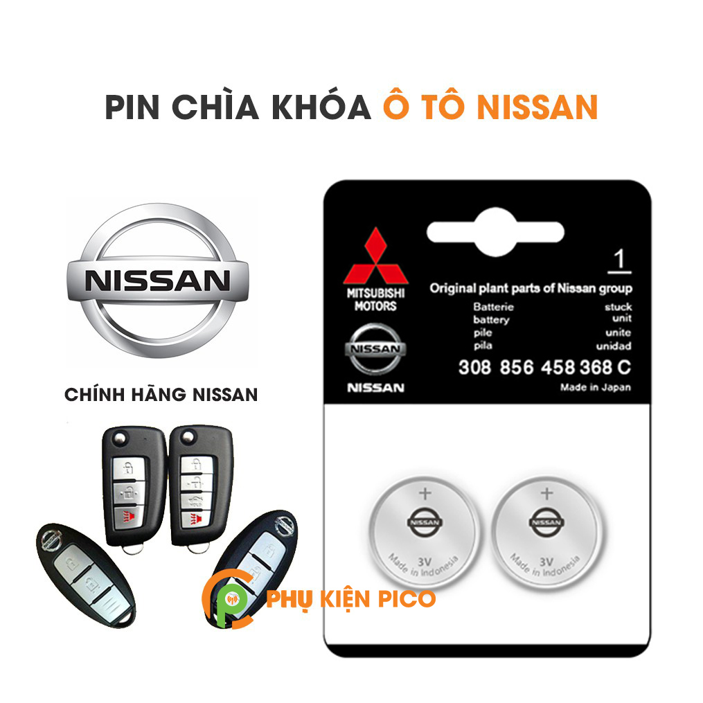 Pin chìa khóa ô tô Nissan chính hãng Nissan sản xuất tại Indonesia 3V