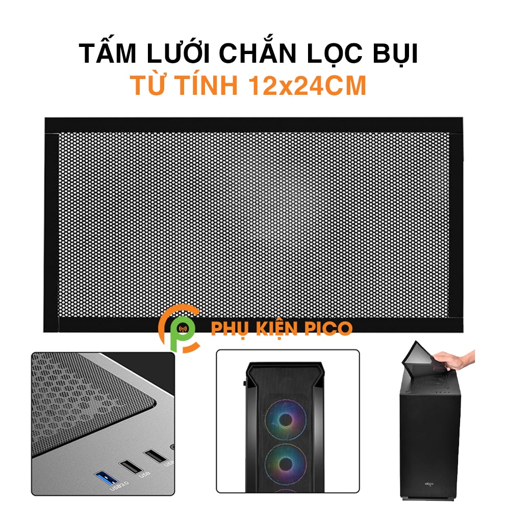 Tấm lưới chống bụi cho quạt tản nhiệt máy tính kích thước 12cm x 24cm