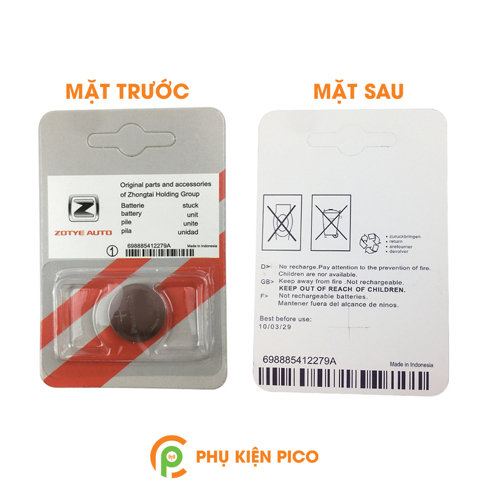 Pin chìa khóa ô tô Zotye T600, T700, T800 chính hãng Zotye