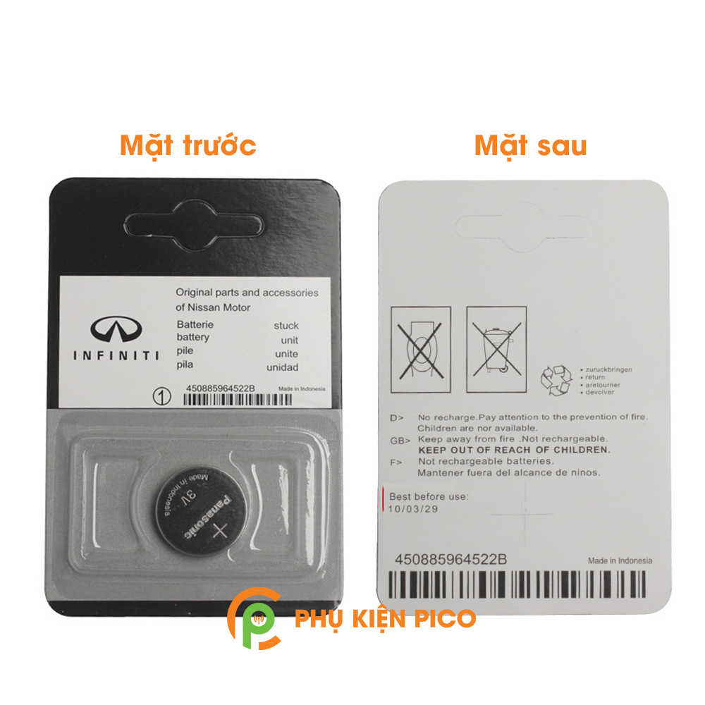 Pin chìa khóa ô tô Infiniti QX70 chính hãng Infiniti sản xuất tại Indonesia 3V