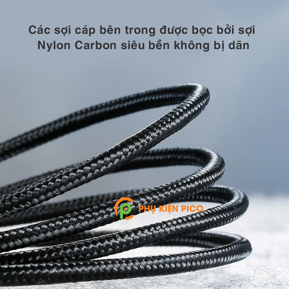 Cáp sạc Baseus Horizontal Data Lightning cho iPhone/ iPad sạc nhanh 2.4A truyền dữ liệu 480Mbps đèn LED báo