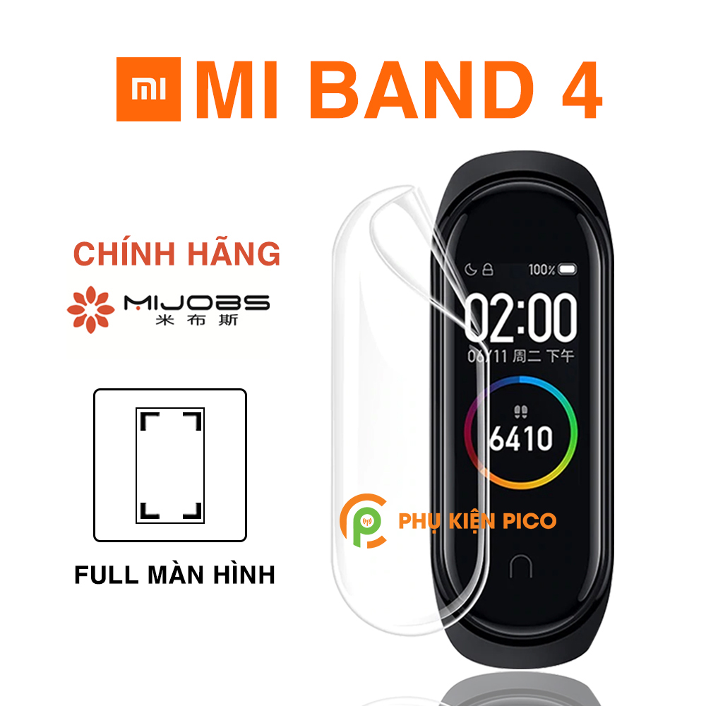 Dán màn hình Xiaomi Mi Band 4 chính hãng Mijobs PPF cao cấp dẻo trong suốt