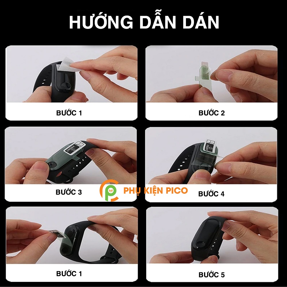 Dán màn hình Xiaomi Mi Band 4 chính hãng Mijobs PPF cao cấp dẻo trong suốt
