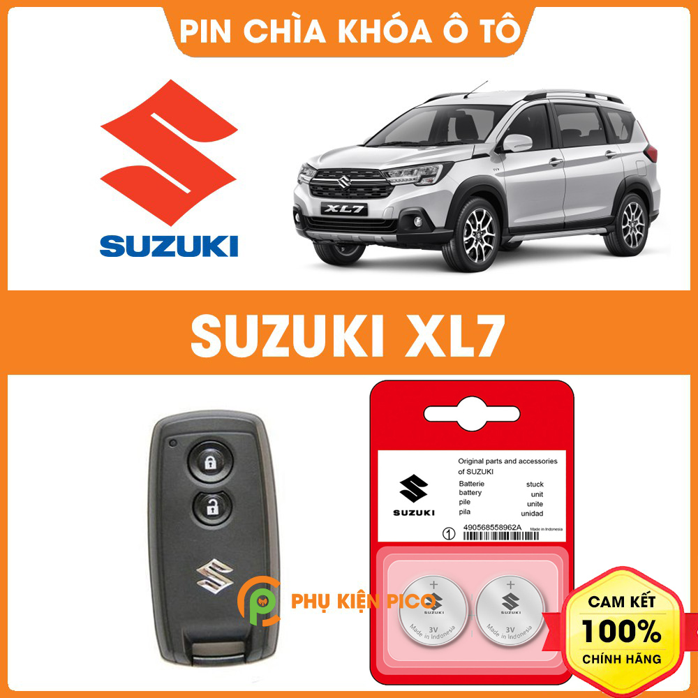Pin chìa khóa ô tô Suzuki XL7 chính hãng Suzuki sản xuất tại Indonesia 3V