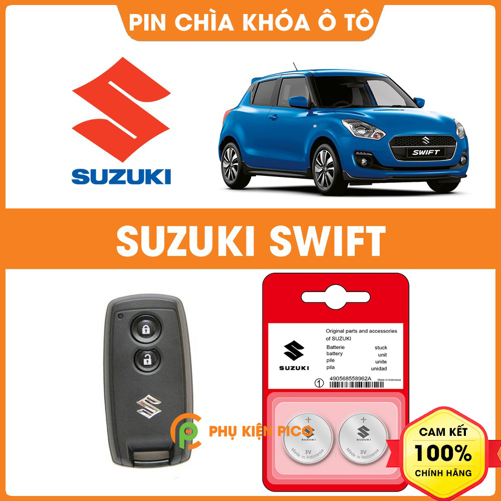Pin chìa khóa ô tô Suzuki Swift chính hãng Suzuki sản xuất tại Indonesia 3V