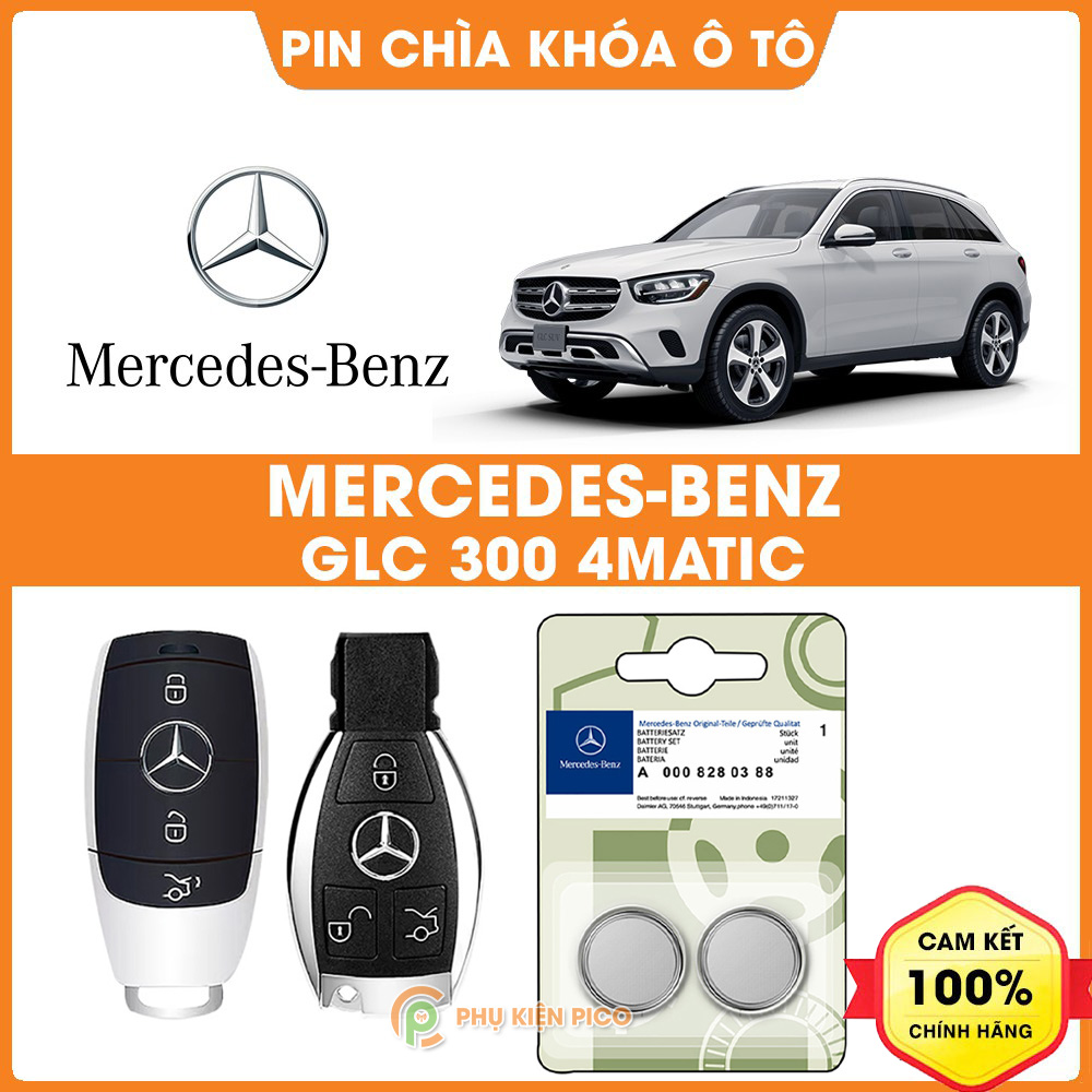 Pin chìa khóa ô tô Mercedes GLC 300 4MATIC chính hãng Mercedes sản xuất tại Indonesia 3V Panasonic
