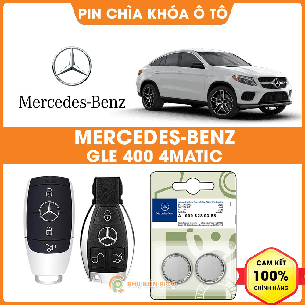Pin chìa khóa ô tô Mercedes GLE 400 4MATIC chính hãng Mercedes sản xuất tại Indonesia 3V Panasonic