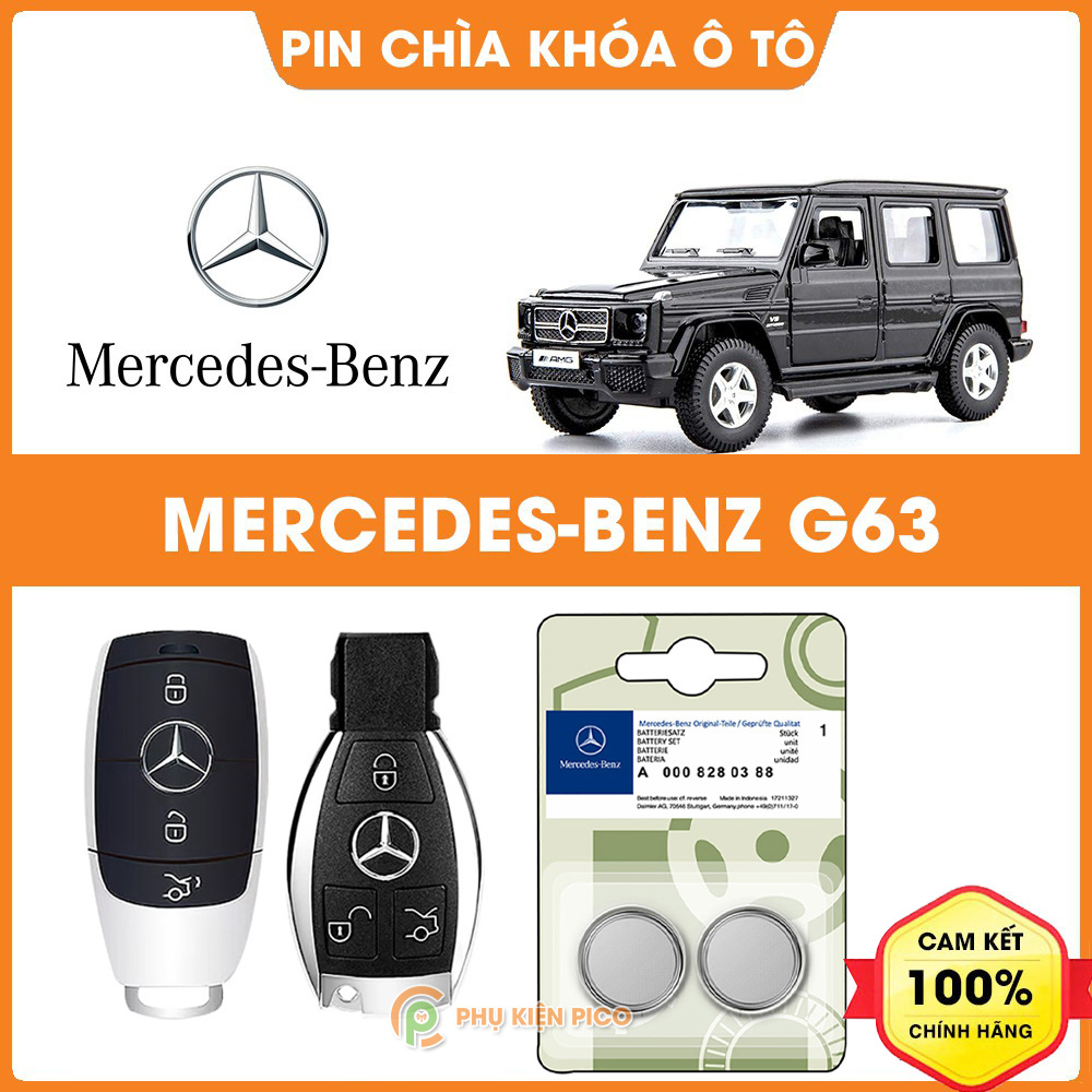 Pin chìa khóa ô tô Mercedes G63 chính hãng Mercedes sản xuất tại Indonesia 3V Panasonic