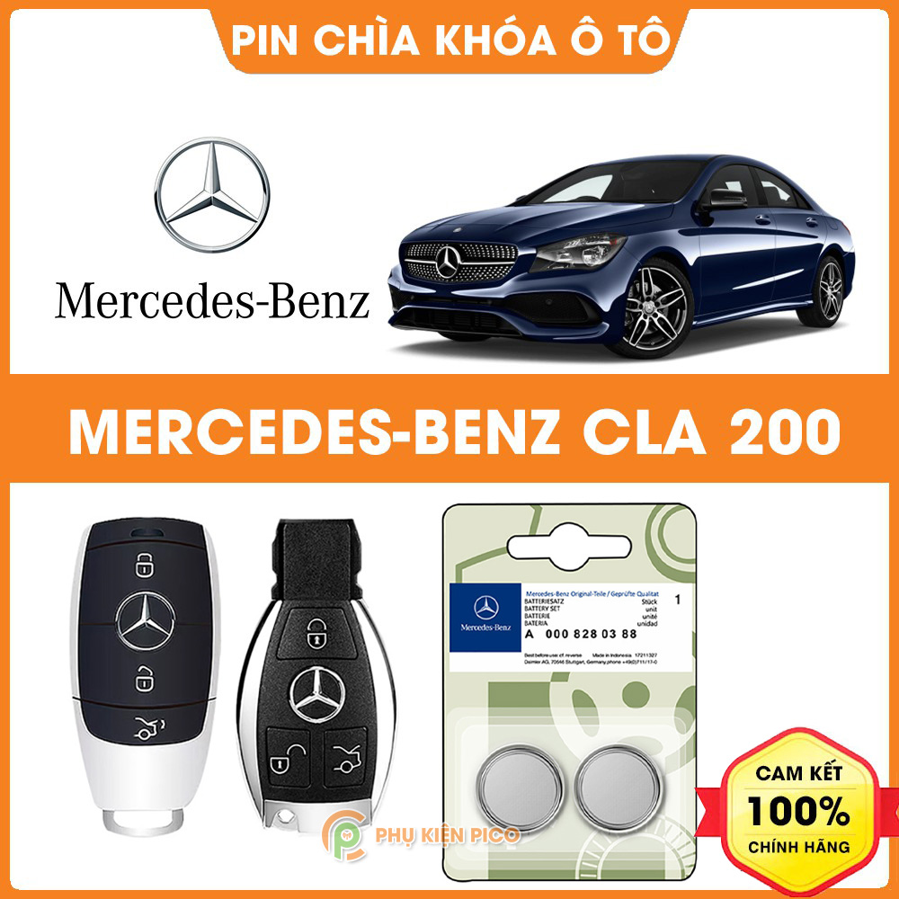 Pin chìa khóa ô tô Mercedes CLA 200 chính hãng Mercedes sản xuất tại Indonesia 3V Panasonic