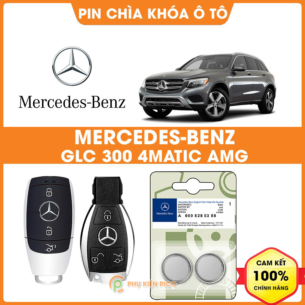Pin chìa khóa ô tô Mercedes GLC300 4MATIC AMG chính hãng Mercedes sản xuất tại Indonesia 3V Panasonic