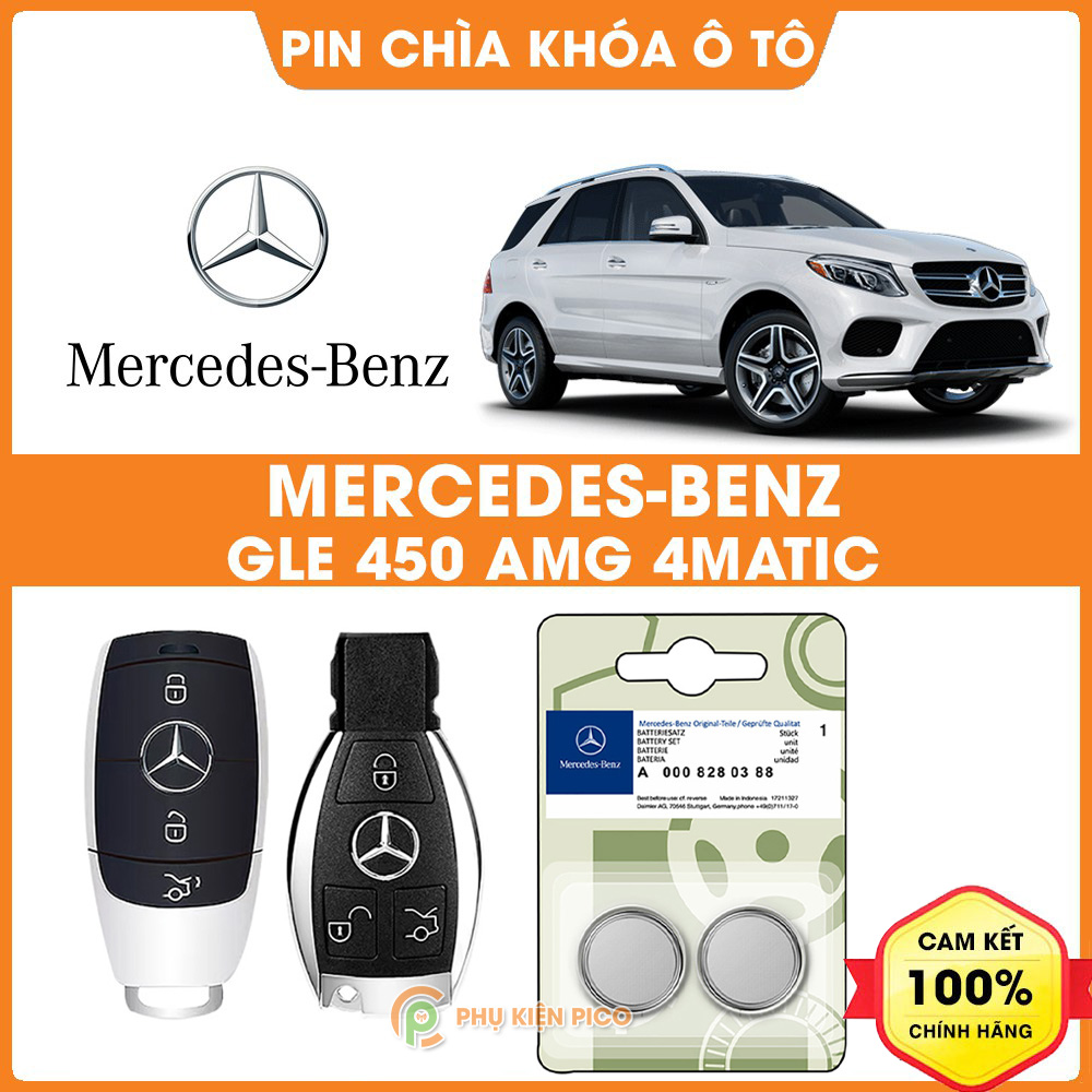 Pin chìa khóa ô tô Mercedes GLE450 AMG 4MATIC chính hãng Mercedes sản xuất tại Indonesia 3V Panasonic
