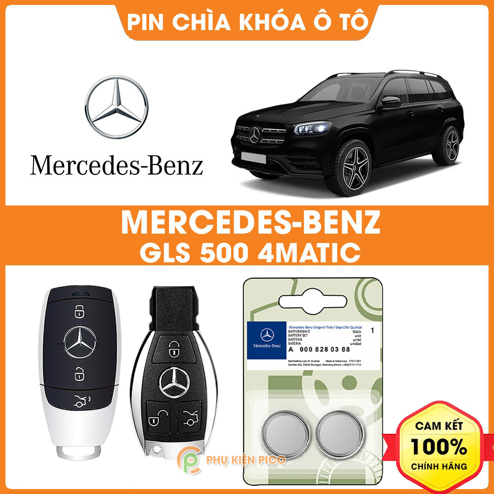 Pin chìa khóa ô tô Mercedes GLS 500 4MATIC chính hãng Mercedes sản xuất tại Indonesia 3V Panasonic