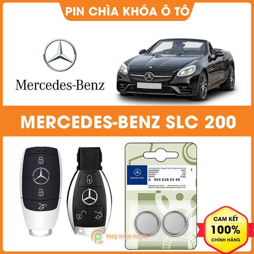 Pin chìa khóa ô tô Mercedes SLC 200 chính hãng Mercedes sản xuất tại Indonesia 3V Panasonic
