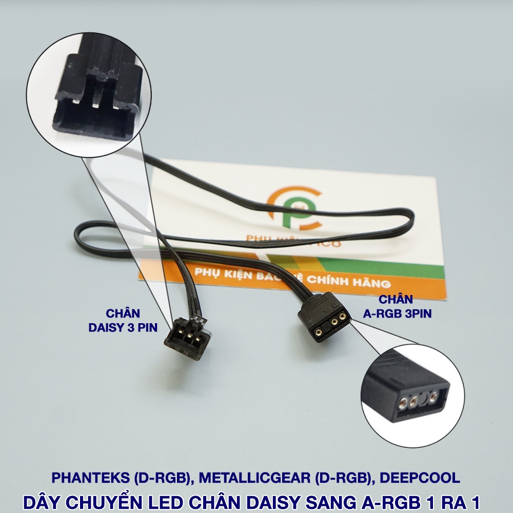 Dây chia RGB và dây chia ARGB – Dây chuyển đổi LED RGB/ ARGB sang Daisy Chain cho đèn LED và quạt Case Phanteks, Deepcool