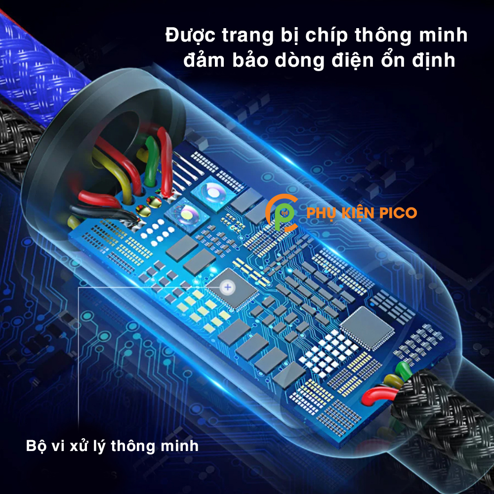 Cáp sạc 3 đầu Baseus Three Primary Colors 3-in-1 Cable sạc nhanh 3.5A truyền dữ liệu 480Mbps độ dài 120cm