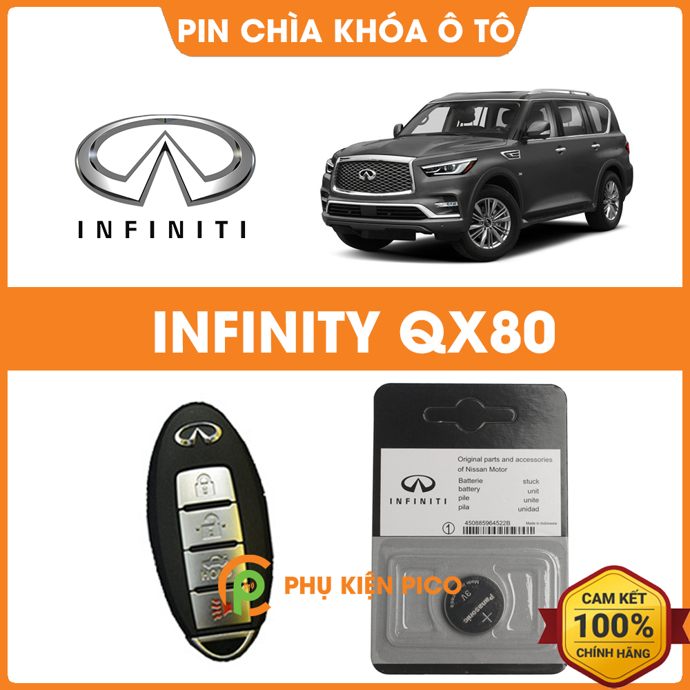 Pin chìa khóa ô tô Infiniti QX80 chính hãng Infiniti sản xuất tại Indonesia 3V