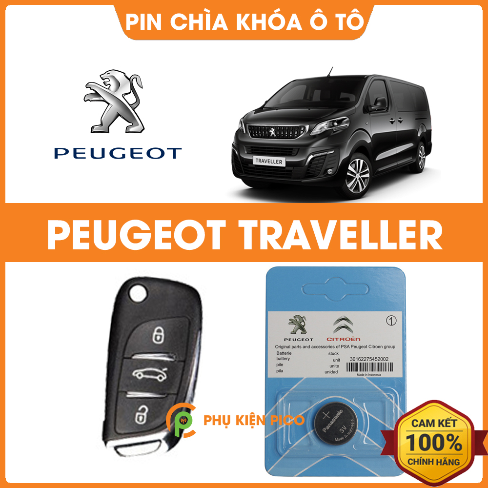Pin chìa khóa ô tô Peugeot Traveller chính hãng Peugeot sản xuất tại Indonesia 3V