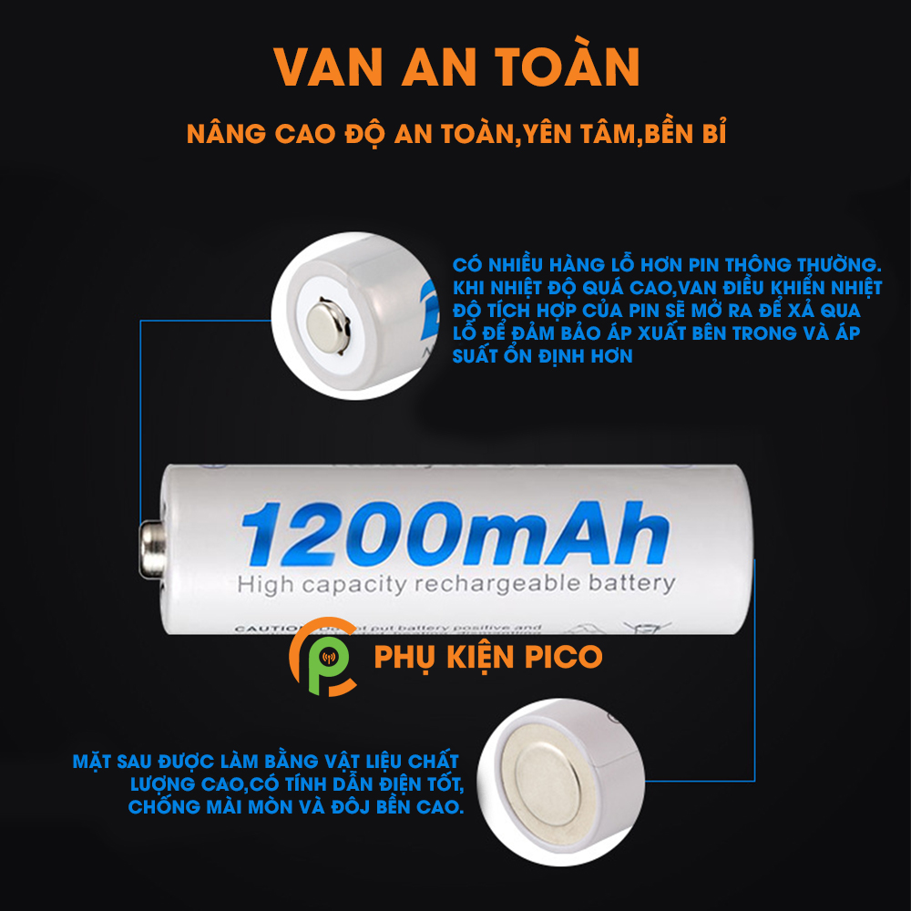 Bộ sạc C807B và 4 Pin sạc Beston AA 1200 mAh, AAA 1300 mAh có thể sạc lại nhiều lần - combo2