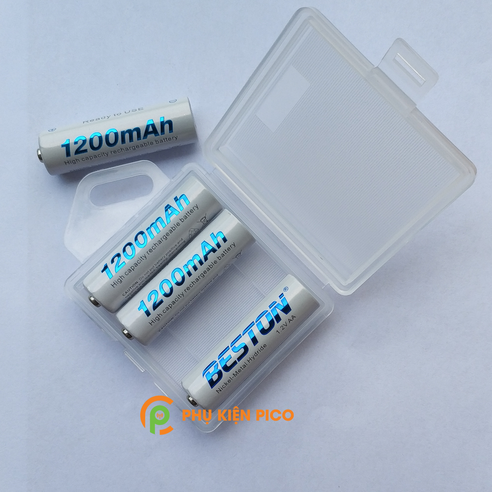 Bộ sạc C807B và 4 Pin sạc Beston AA 1200 mAh, AAA 1300 mAh có thể sạc lại nhiều lần - combo2