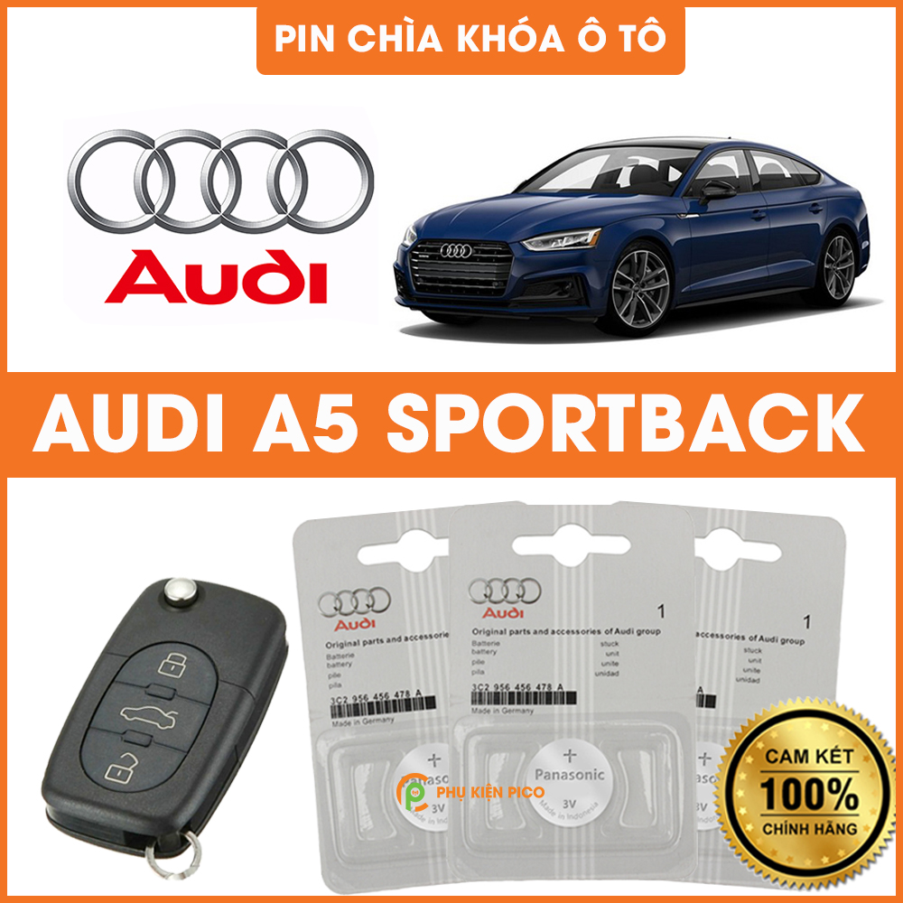 Pin chìa khóa ô tô Audi A5 Sportback chính hãng Audi sản xuất tại Indonesia 3V