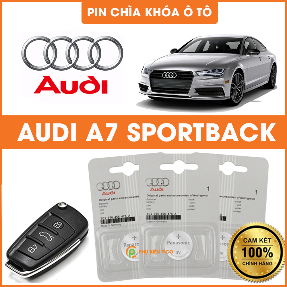 Pin chìa khóa ô tô Audi A7 Sportback chính hãng Audi sản xuất tại Indonesia 3V