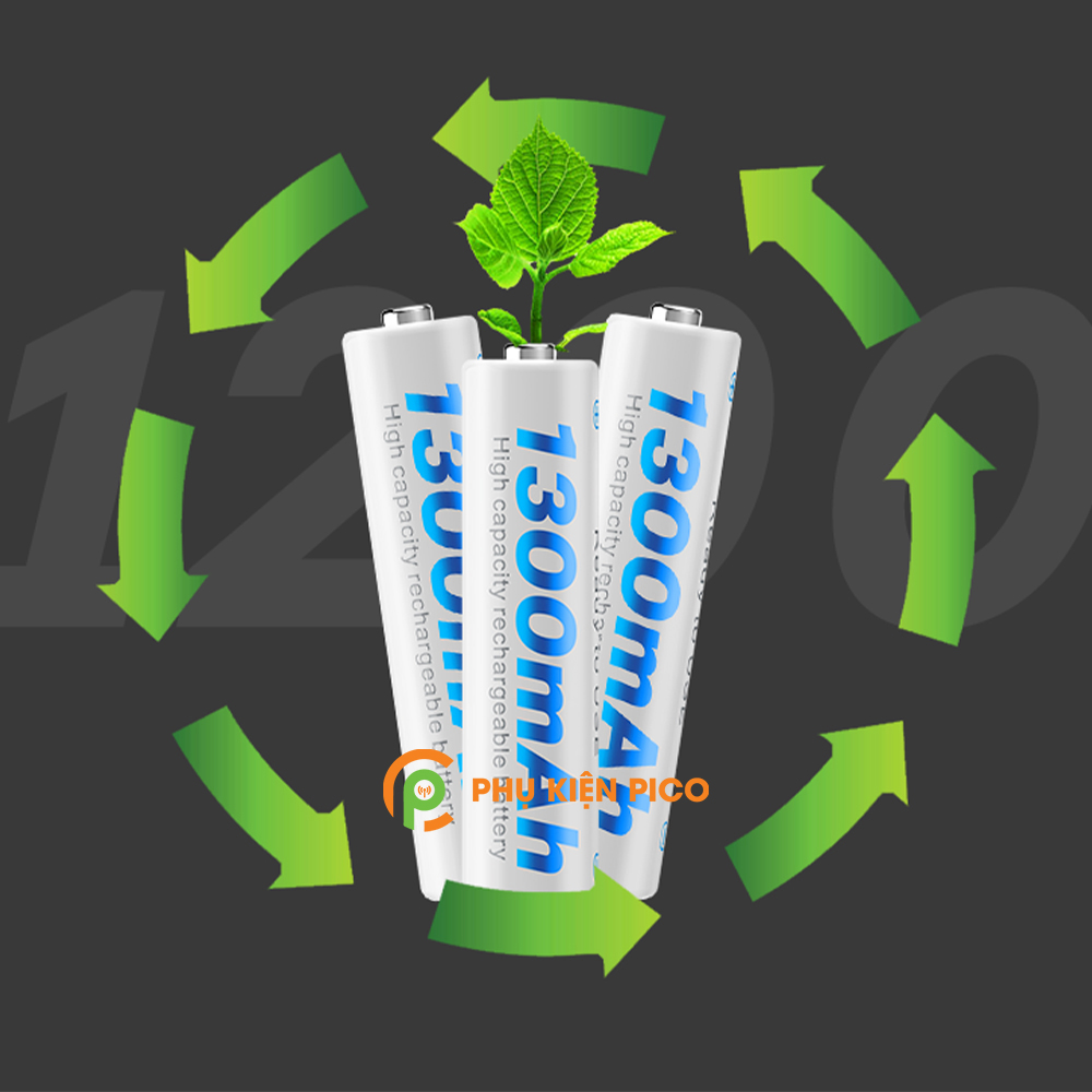 Bộ sạc C807B và 4 Pin sạc Beston AA 1200 mAh, AAA 1300 mAh có thể sạc lại nhiều lần - combo2