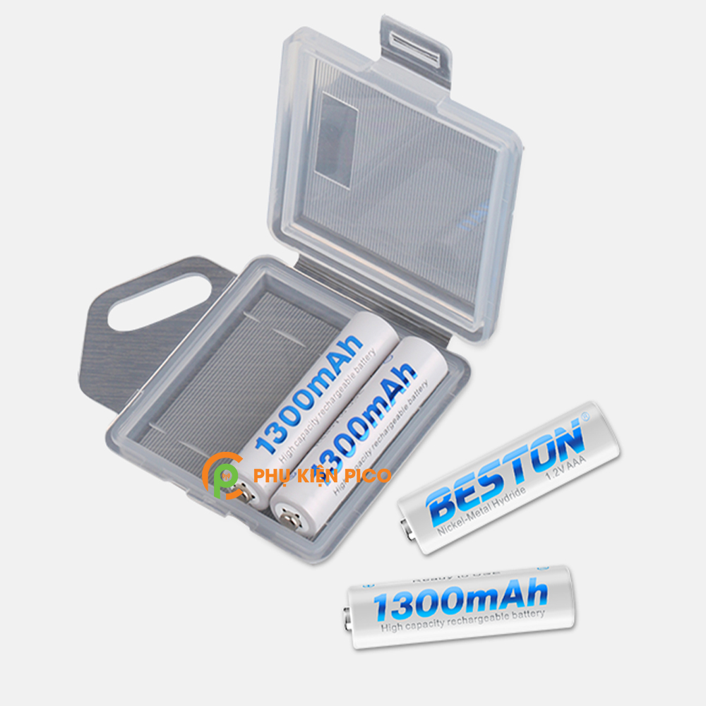 Bộ sạc C807B và 4 Pin sạc Beston AA 1200 mAh, AAA 1300 mAh có thể sạc lại nhiều lần - combo2